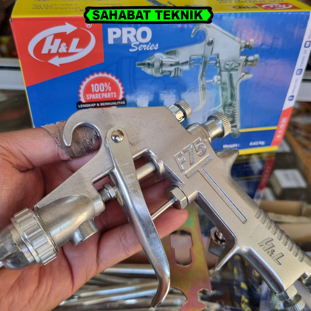 Spray gun Only - Spray Gun F75 G Tabung Atas / Semprotan Cat Minyak Dan Duco / Kuas Cat