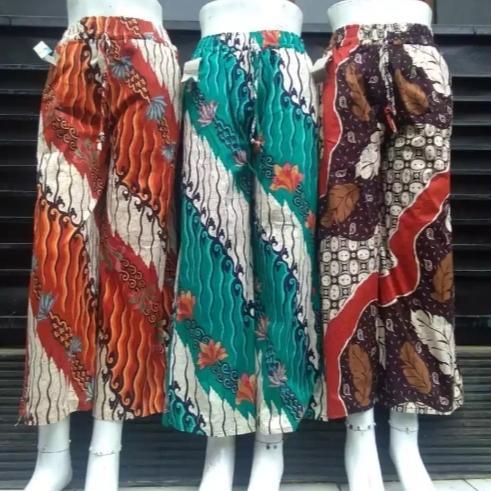 eyys- Celana Panjang Batik Wanita/Celana Batik Wanita Jumbo/Kulot Batik