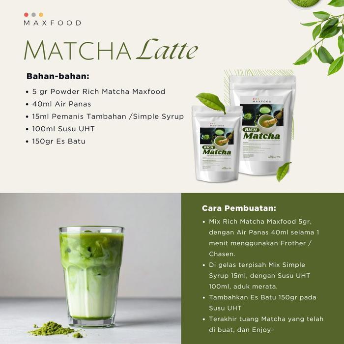Maxfood - Pure Matcha Powder / Bubuk Matcha Murni / Bubuk Green Tea Murni 1 Kg Pasti Ori