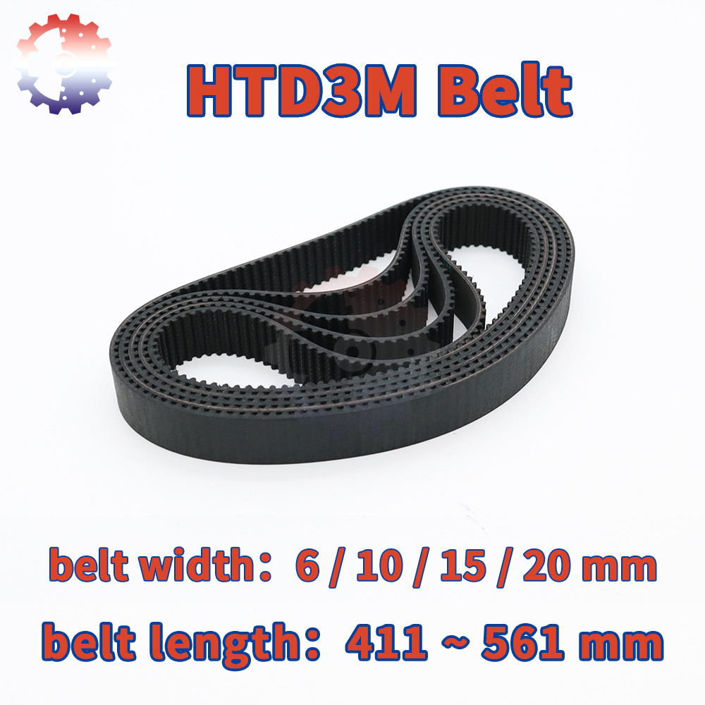 Htd3M Timing Belt Belt Length 411Mm~561Mm Belt Width 6 10 15 20Mm Rubber Closed Loop Htd 3M