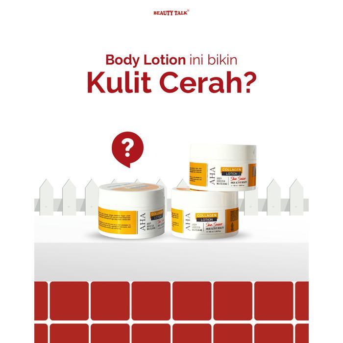 i0cc- [Bundling Hemat - 3 Pcs] Beauty Talk Aha Collagen Lotion Body Booster Whitening - 100