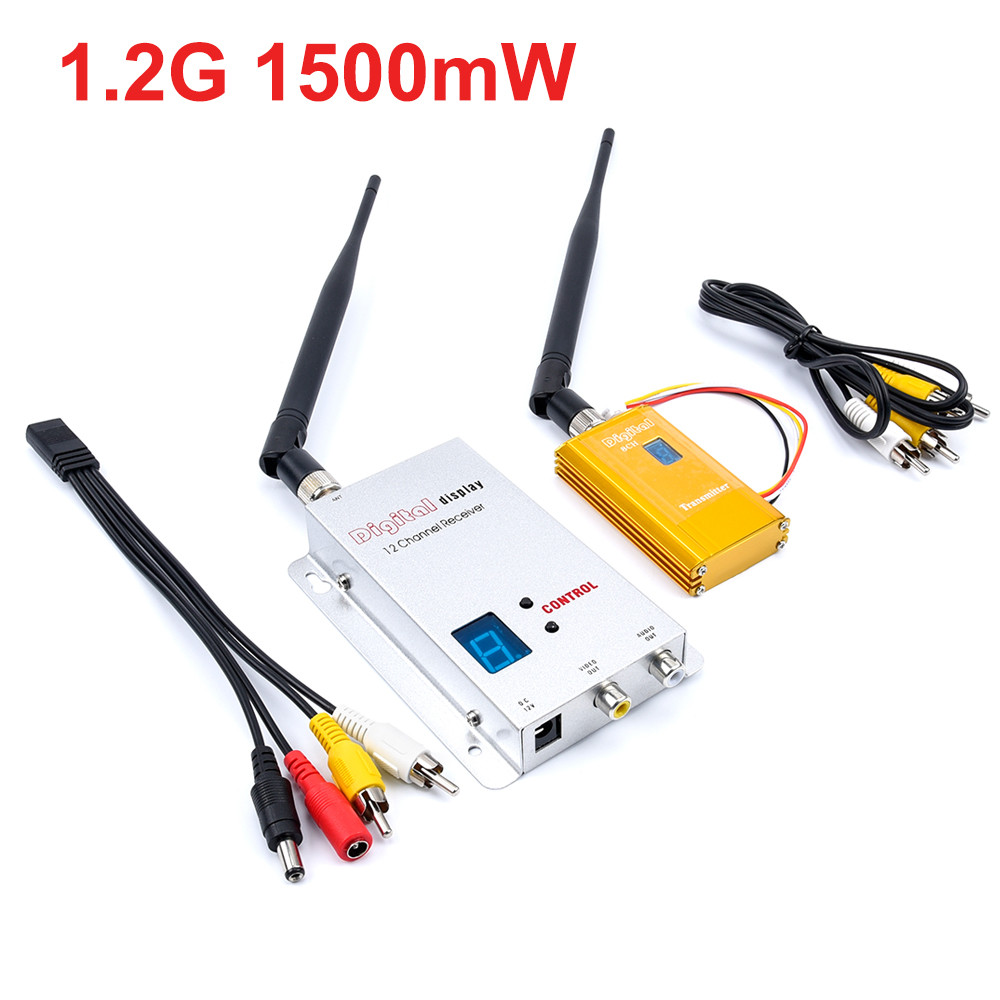 FLASH SALE    FPV 1.2Ghz 1.2G 8CH 1500mw Wireless AV Sender TV Audio Video Transmitter Receiver For 