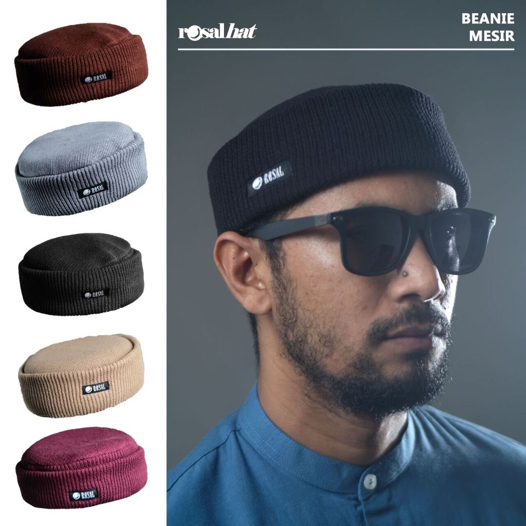 topi peci beanie mesir kupluk kopiah sholat bahan woll