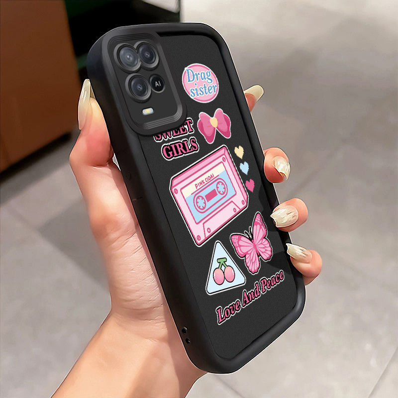 Casing Hp Untuk OPPO A54 Case Pita magnetik Kaset kartun manis Softcase Fall Prevention Kesing lunak