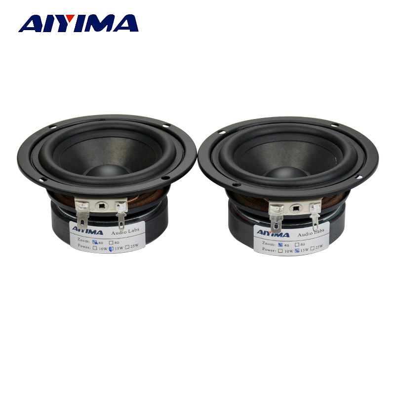 Aiyima 2Pcs 3Inch Audio Portable Speakers Stereo Full Range 4Ohm 15W Hifi Loudspeaker Diy For