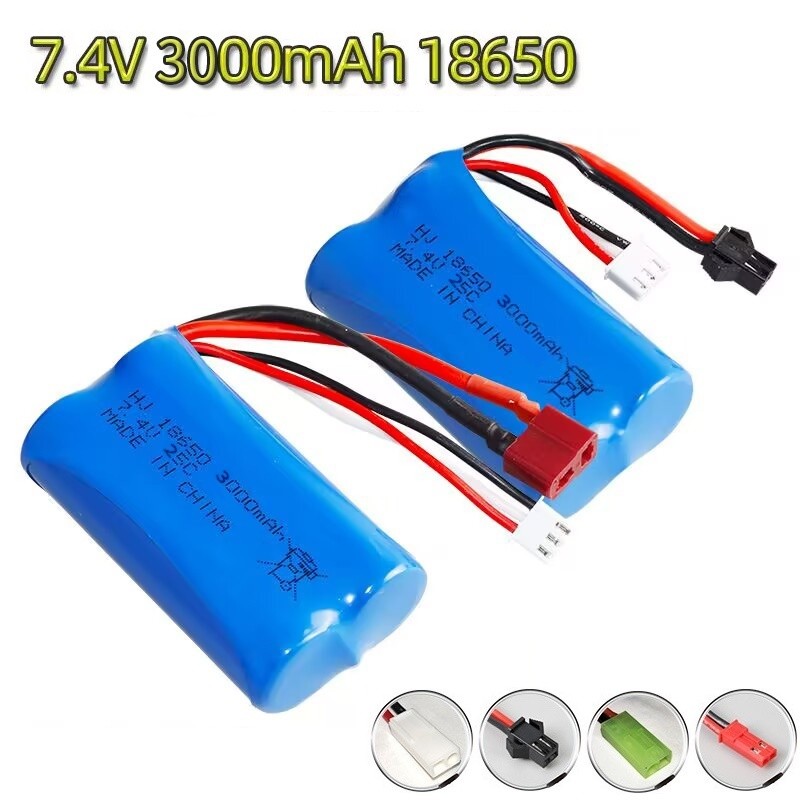 2Pcs/Sets 2S 7.4V Battery 7.4V 3000Mah 18650 Lipo Battery For Remote Control Helicopter Car Boats