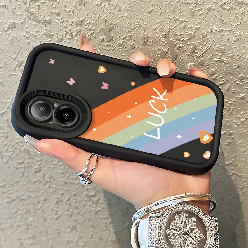 Casing Hp Untuk Realme C67 Realme 12 Lite Case Casing pola Pelangi beruntung Kesing HP Kasing mata l