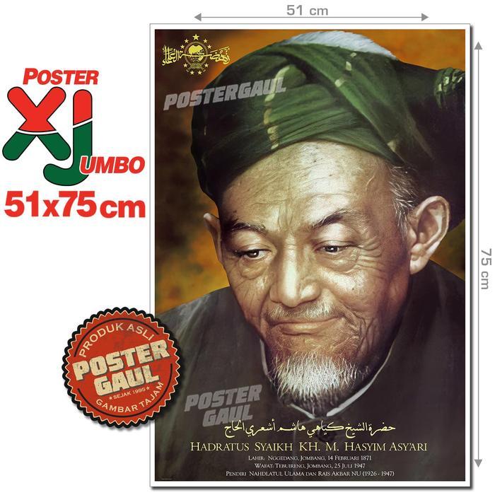 Poster Xjumbo Reproduksi Lukisan: Hadratus Syaikh Kh. M Hasyim Asy'Ari #Xjfjp110 - Ukuran 51 X 75 Cm