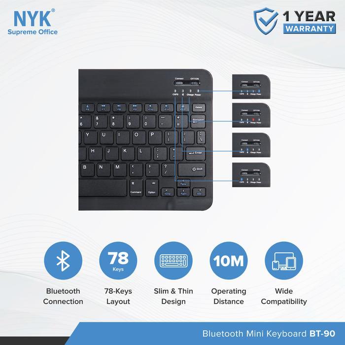 Nyk Bt-90 Keyboard Mini Bluetooth