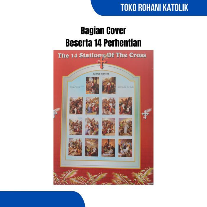 POSTER JALAN SALIB - 14 LEMBAR / POSTER 14 PERHENTIAN JALAN SALIB / HIASAN DINDING / GAMBAR ROHANI