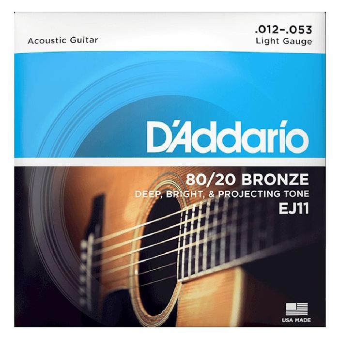 D'Addario Senar Gitar Akustik Ej-11 Acoustic Guitar String 12-53 Reg. Light (404000085) Terbaru