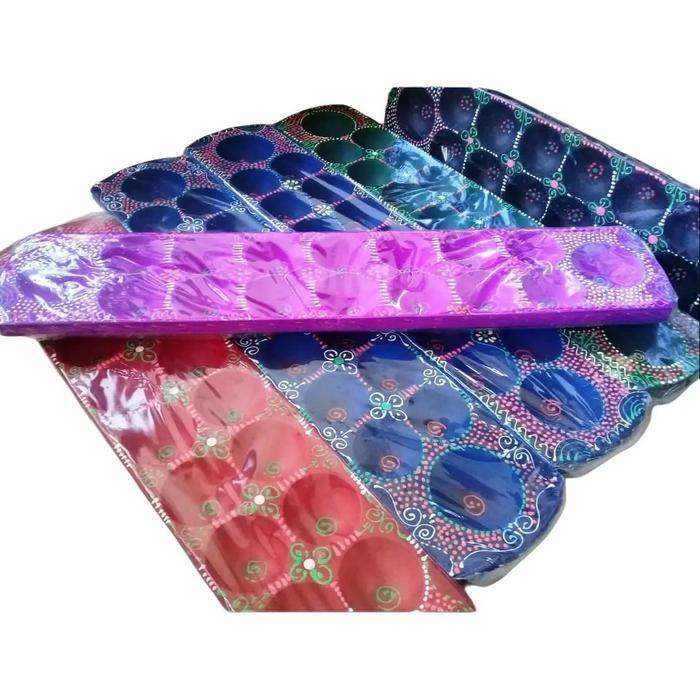 Khusus Gosend Mainan Klasik Congklak Kayu 65X14X3.5Cm Jumbo 16 Hole Dakon Motif Batik