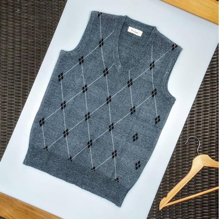 MEN WINTER VEST ROMPI RAJUT PRIA TEBAL HANGAT FASHION IMPORT