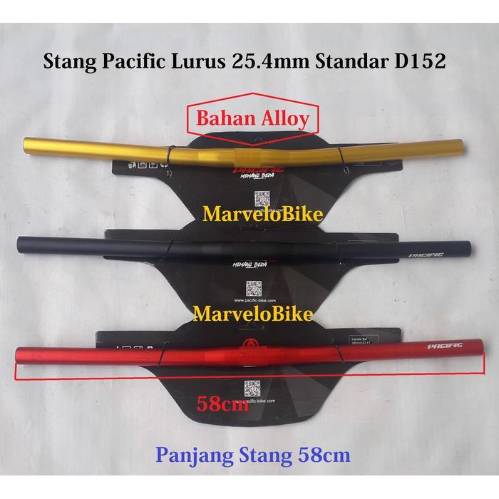 HandleBar Flat Bar Pacific Stang Sepeda Lipat MTB Pacific 25.4mm Lurus
