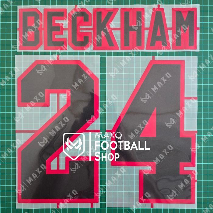 [ Nameset ] Beckham 24 Manunited Mufc Away Kit 1995 / 1996 Jersey