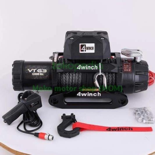 BERKUALITAS WINCH OFFROAD 4WINCH VT G3 13000LBS TALI PLASMA 12V / WINCH 4WINCH TALI PLASMA