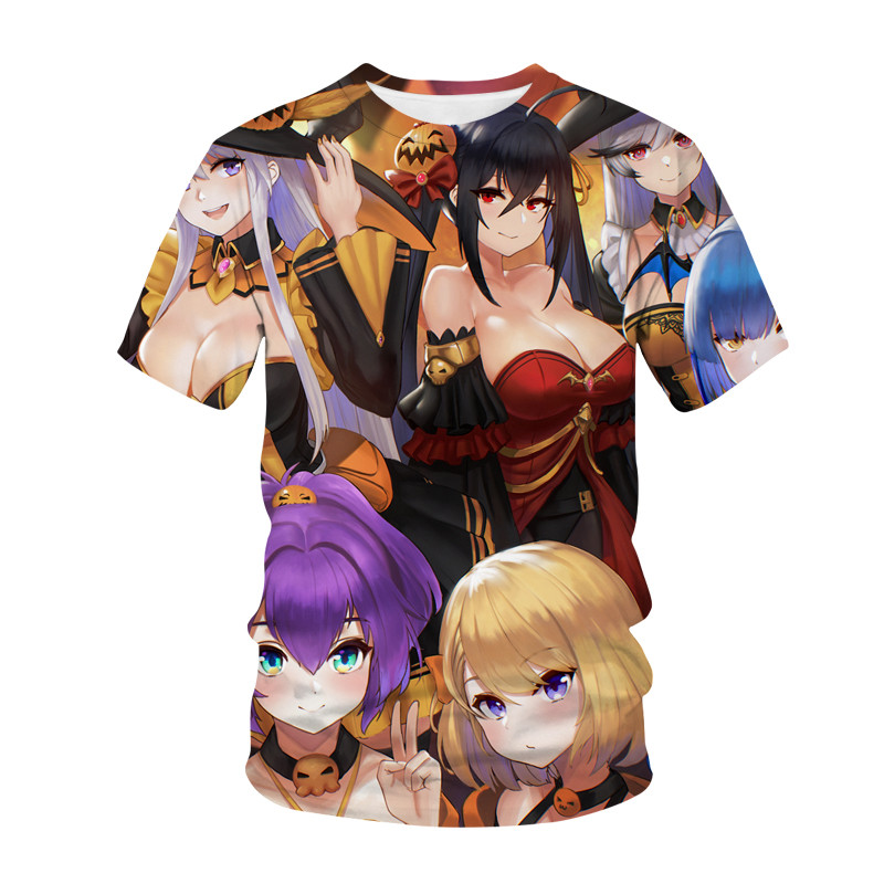 Azur Lane Hoodie Lucu Seksi Harajuku Streetwear T Anime Permainan Tees
