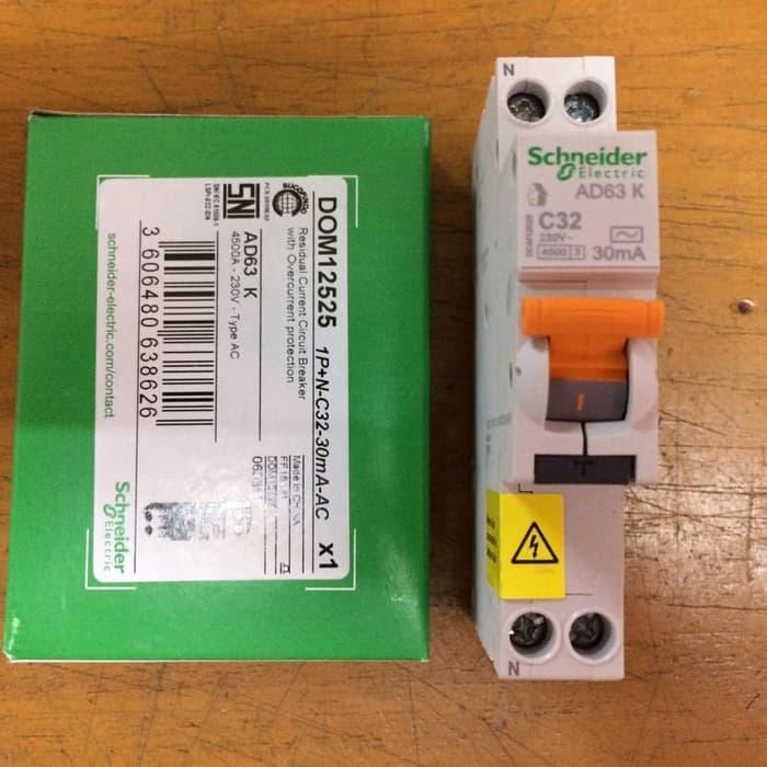 TERLARIS ELCB RCBO SLIM DOMAE SCHNEIDER 1P 32A