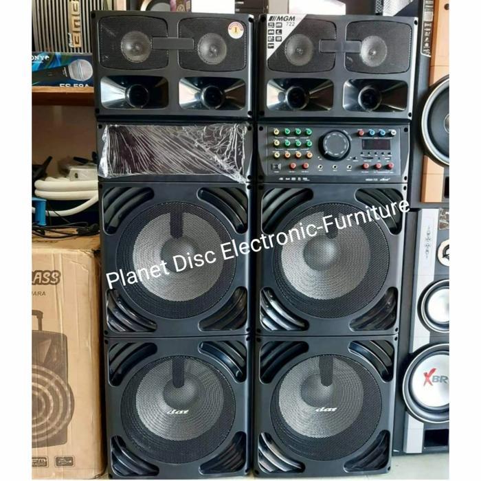 Speaker Active DAT 12 inchi double Bass MGM722 Speaker Bluetooth