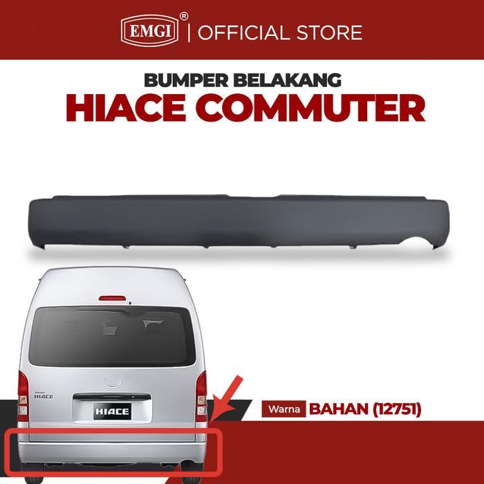 Emgi - Bumper Bemper Belakang Hiace Commuter Hitam Bahan 2014 Keatas