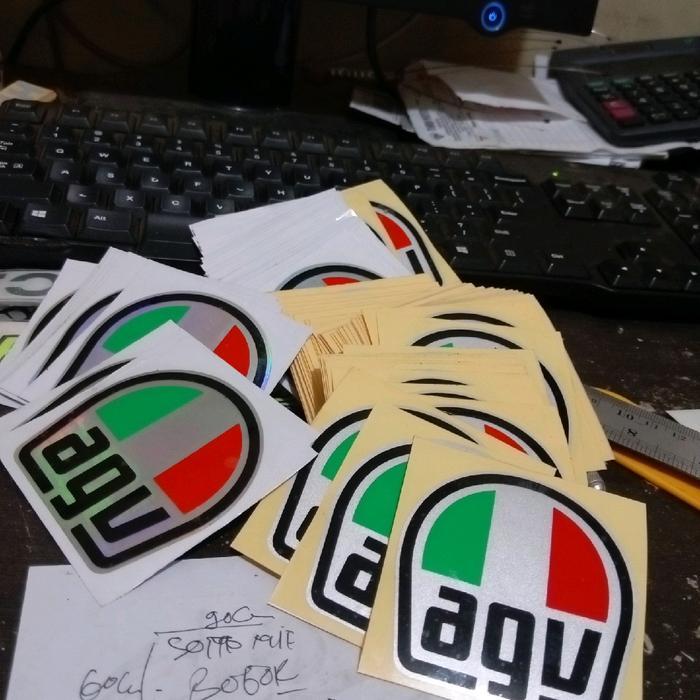 stiker helm AGV stiker helm motor
