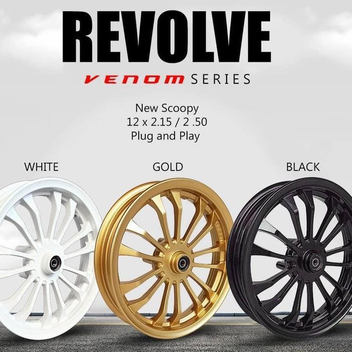 VRossi new scoopy 215 & 250 ring 12 venom series revolve velg scoopy - Gold