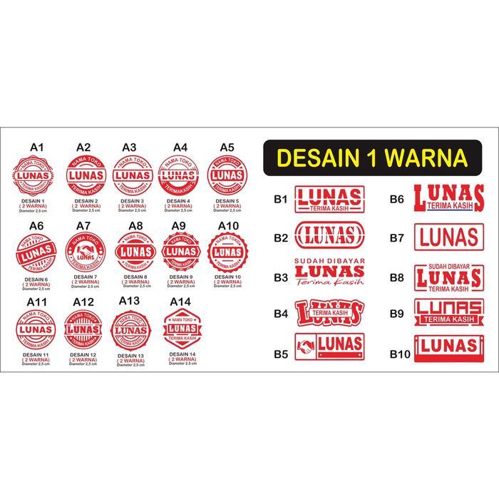 Sale Cod, Stempel Lunas, Stempel Toko, Cap Lunas/ Stempel Lunas Bulat/ Stempel Lunas Persegi /