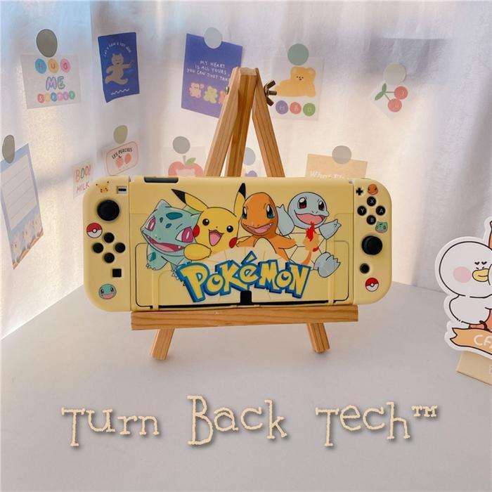 Silicon Case Fit Dock Nintendo Switch OLED Pikachu Bulbasaur Squirtle