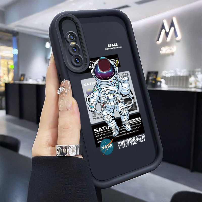 Casing Hp untuk VIVO V15 Case Astronot Angkasa NASA Kasing Anti Cepat Rusak silikon Cesing Silicone 