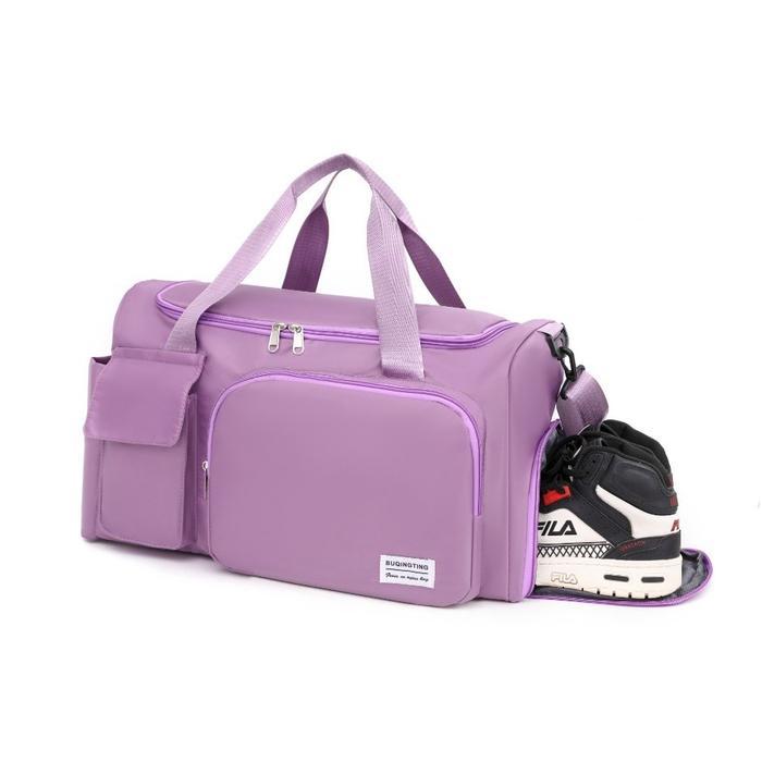 VEBLEN OFFICIAL STORE Tas Travel Gym Waterproof dengan Kompartemen Sepatu Duffel Bag Multifungsi