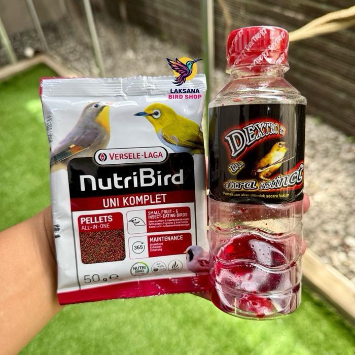 PAKET PENGGACOR BURUNG PLECI, NUTRIBIRD 50 GR DAN DEXTRO87 ORIGINAL
