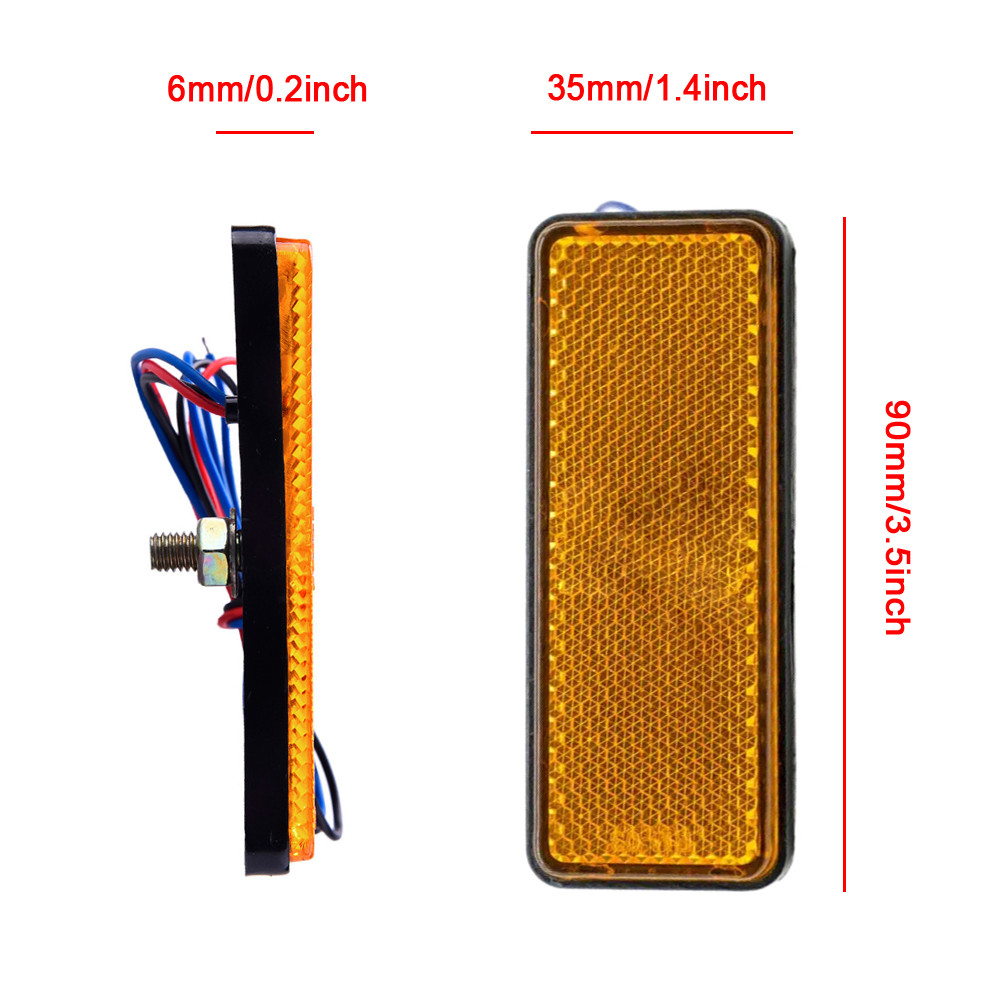2 LED Side Marker Lights Turn Signal Light rning Reverse Lamp Car LED Side Marker Lamp YellowWhite