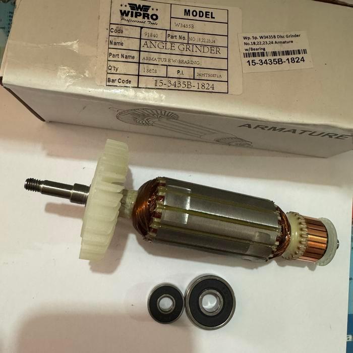 Wipro armature w3435b angker for mesin grenda gerinda grinda spare part armatur 3435b w 3435 b rotor