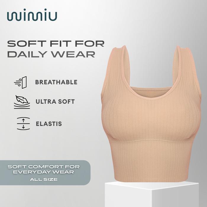 Terlaris Wimiu Tanktop Tank Top Crop Top Sport Bra Bh Sport Bh Wanita Singlet Busa 100048