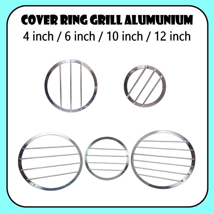 Grill Penutup Speaker Alumunium Chrome - Cover Ring Grill Tutup Speaker 4 Inch / 6 Inch / 10 Inch /