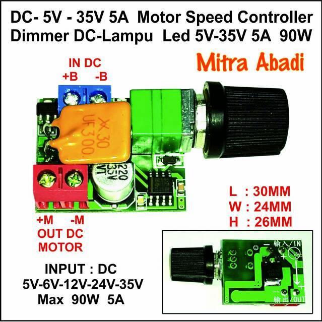 Speed Controller/PWM DC/Dimmer DC 5V-35V 5A