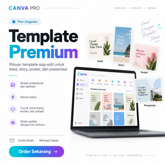 187.000 TEMPLATE CANVA.PRO Koleksi Layout Premium