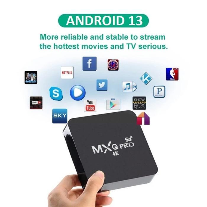Diskon Mxq Pro Android Box 4K Tv Box 16Gb Ram 256Gb Rom Stb 2.4G Wifi Smart Unlock Box Android