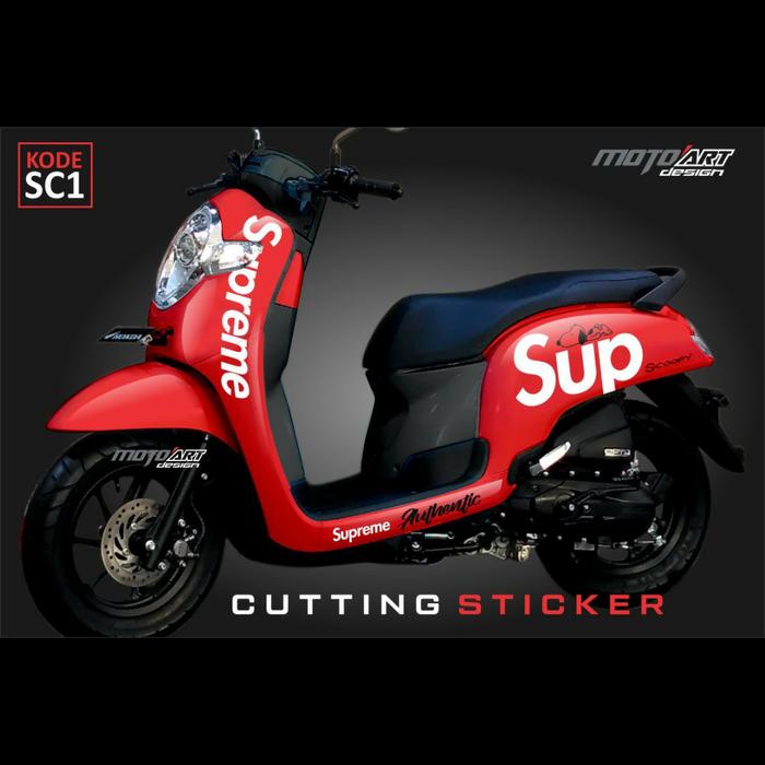 Cutting Sticker Striping Supreme Scoopy 2017-2020