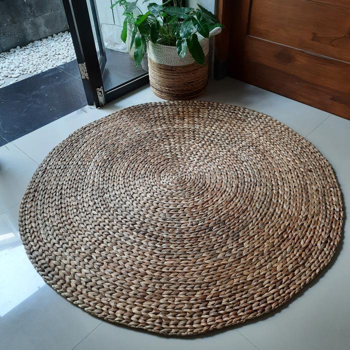 Karpet Eceng Natural Diameter 120cm, Rug Eceng.
