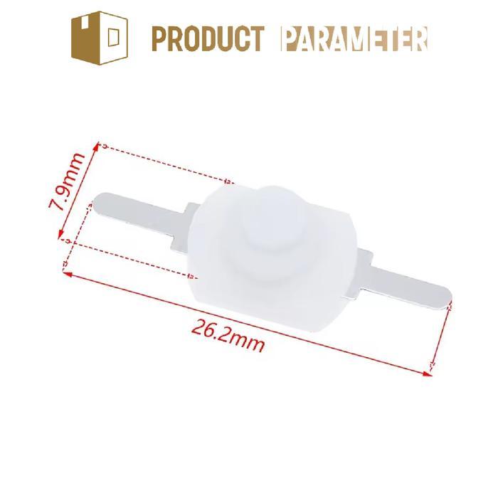 Mengunci sendiri Saklar senter Hitam/Putih saklar toggle saklar push button 12x8mm saklar senter