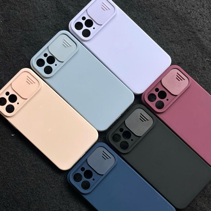Silicone Slide Camera Case Iphone Dengan Camera Protect Terlaris