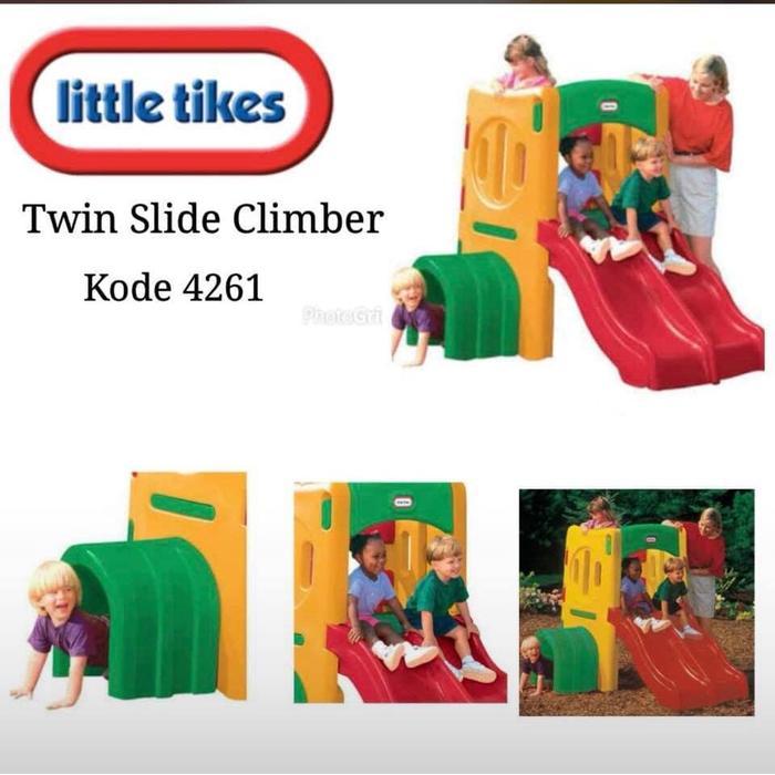 LITTLE TIKES TWIN SLIDE TUNNEL SLIDE PEROSOTAN LITTLE PUMPKINS TOYS Mainan