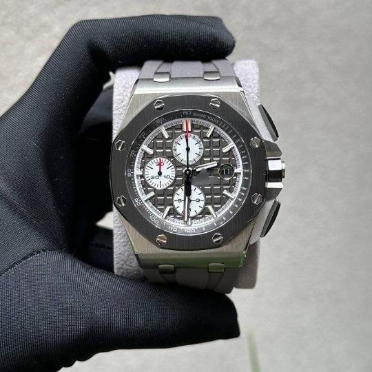 TERLARIS BLACKWINGSAP RO CHRONOGRAPH SWISS BEZEL CERAMIC SWISS SUPER CLONE 44MM JAM TANGAN AP RUBBER