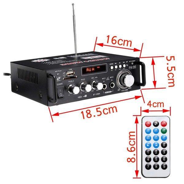 [ORIGINAL] POWER AMPLIFIER WIRELESS BT-298A Built-In EQUALIZER / 600W POWER AMPLIFIER BLUETOOTH /