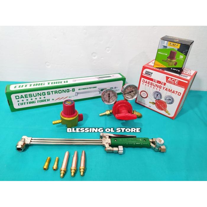 PAKET REGULATOR+CUTTING TORCH/REGULATOR HP SOLID/REGULATOR ACETYLENE
