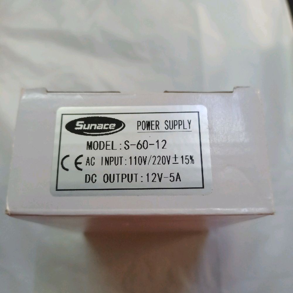 SUNACE POWER SUPPLY 12V 5A S-60-12 SUPPLY POWER