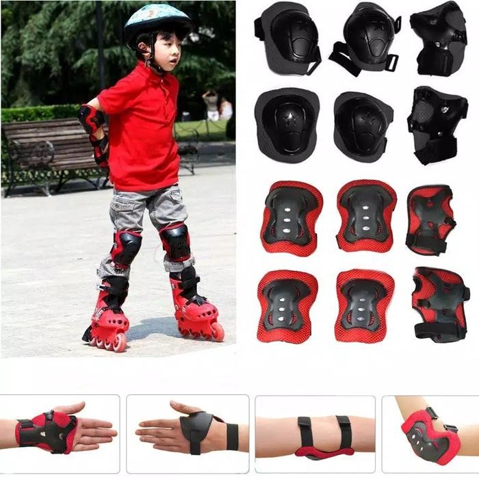 SIAPKIRIM Deker Decker Sepatu Roda Pelindung Pengaman Siku Tangan Lutut Kaki Anti Cidera READY STOCK