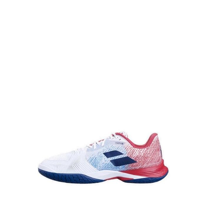 Sepatu Tenis Pria Babolat Jet Mach 3 All Court - White/Red BAB30S24846W