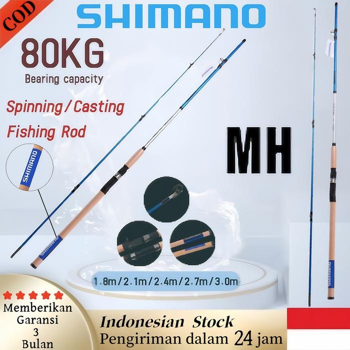 4tpo- Shimano Original Japan Casting Rod Spinning Rod Fishing Rod Mh Power Joran Pancing